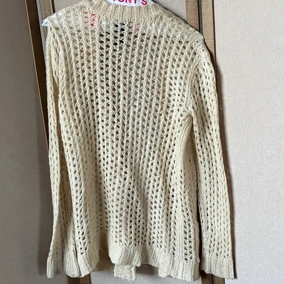 FINAL MARKDOWN Wet Seal Cream Acrylic Sweater medium - Picture 9 of 11